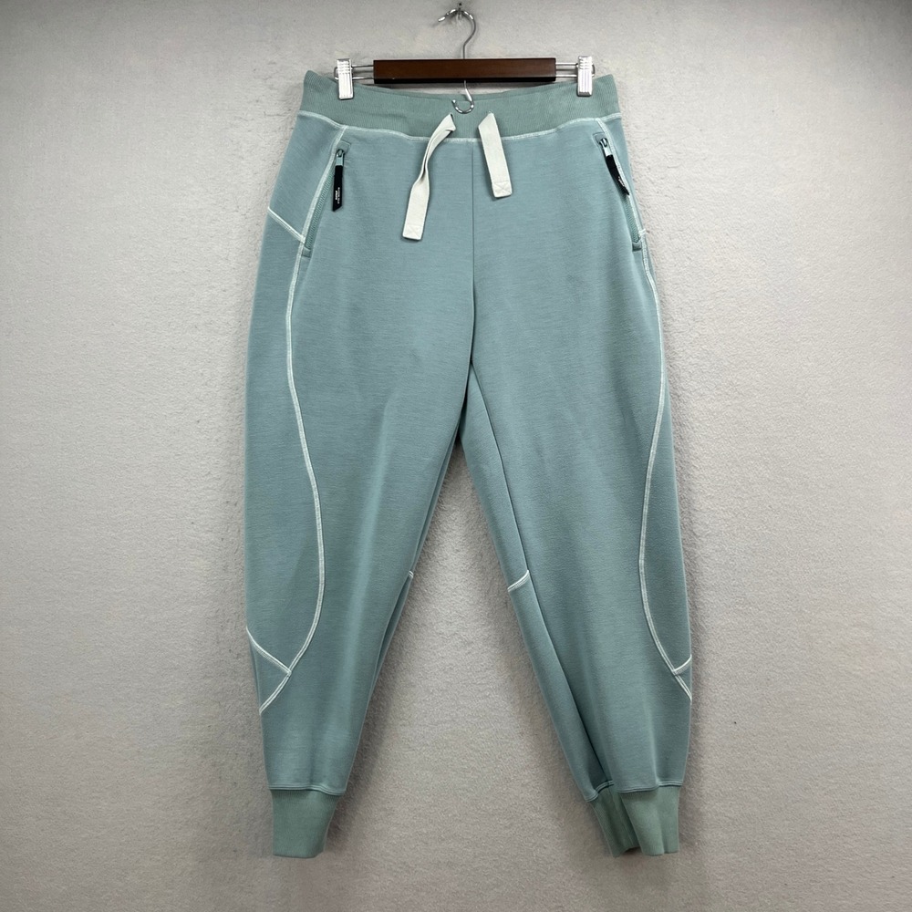 Athleta Allyson Felix Jogger Pants Womens S Sage Green Zip Pocket Athleisure